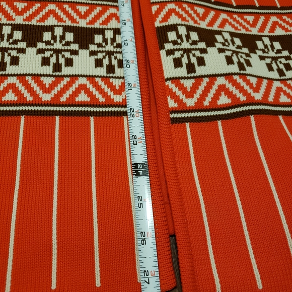 Vintage Sweater Vest Orange Union Made Ladies Garment - Picture 3 of 9